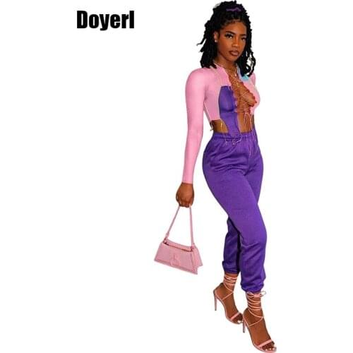 Club Wear Sexy Two Piece Outfits for Women Matching Sets Fall Winter Party Lace Up Crop Tops and Pants Set Women 2 Piece Set