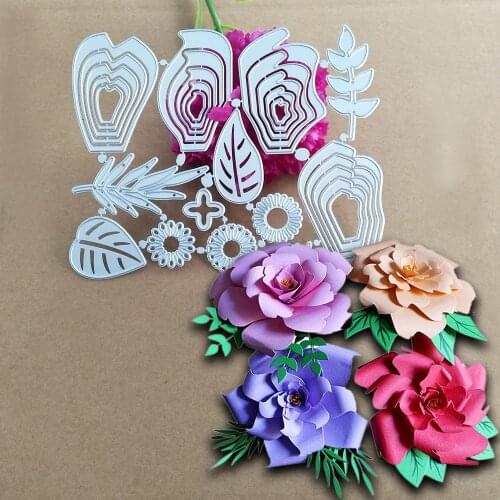 Beautiful flower mold flower metal cutting mold scrapbook mold DIY photo album card decorative relief folder process mold