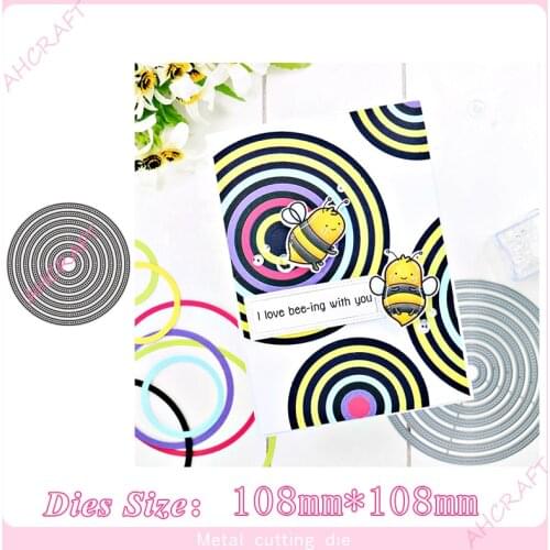 Round dotted border frame Metal Cutting Dies for diy Scrapbooking Photo Album Decorative Embossing PaperCard Crafts Die 2020