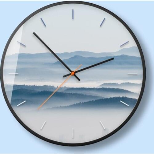 Modern Design Nordic Wall Clock Luxury Simple Metal Mute Classic Wall Clocks Bedroom Clock Living Room Decorative Watch AA50WC