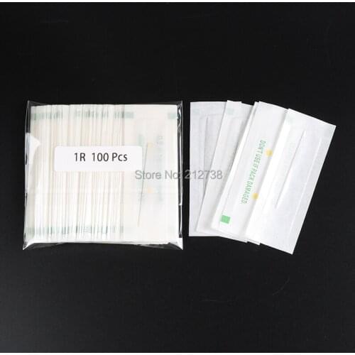 Traditional Needle 1R Disposable Sterilized Professional Tattoo Needles 1RL For Tattoo Eyebrow Machine100pcs PMU needles Round 1