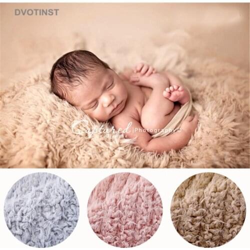 Dvotinst Newborn Photography Props Soft Plush Baby Background Blanket Backdrop Fotografia Basket Filler Studio Shoots Photo Prop