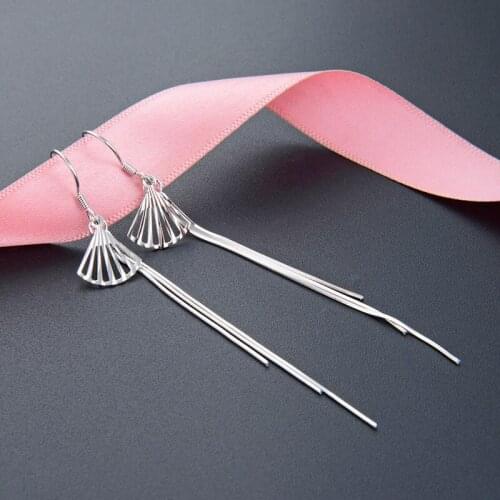 925 sterling silver tassel earrings ladies versatile jewelry free shipping