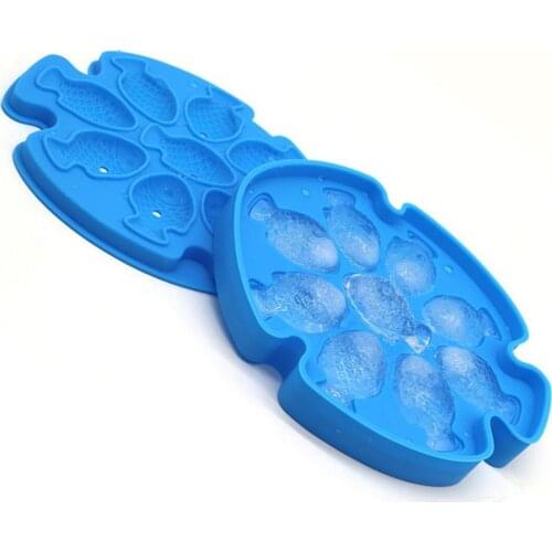 Silicone Fish Ice Moulds Diy Ice Cube Mold Silicone Ice Mold Maker Tray Fruit Chocolate Mold Diy Candy Bar Kitchen Tool