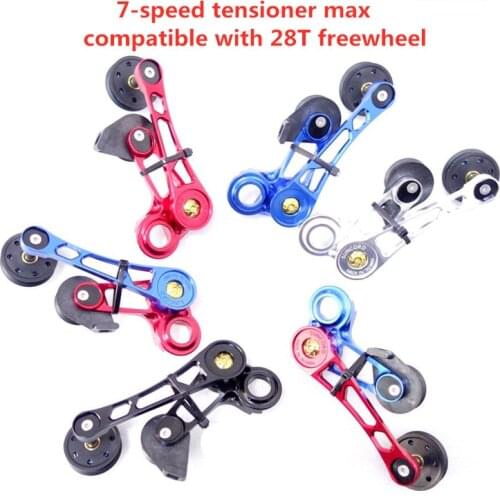Super light rear chain tensioner 7speed for brompton bike shift max compatible with 28T freewheel