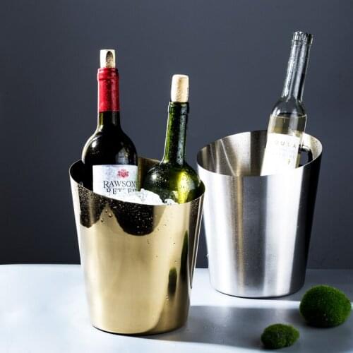 Ice Bucket Whiskey Beer Wine Cooler Barrel Household Bar Tools Champagne Wine Freeze Bottle Stainless Steel Bucket Wine Holder