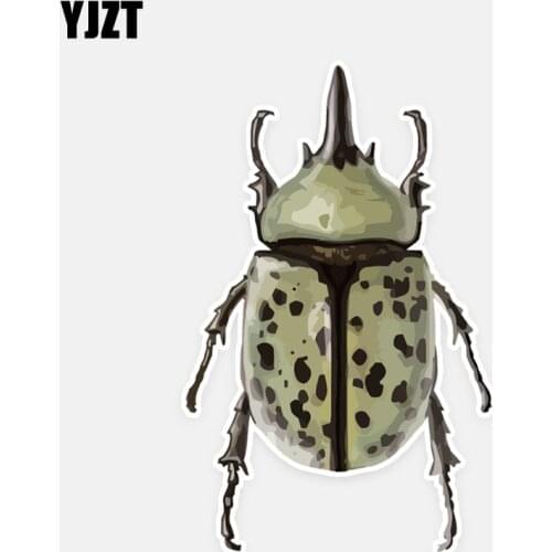 YJZT 7.2*11.5CM Coolest Beetles Decor Car Stickers Bumper Car Window Personalized Colored 11A0625