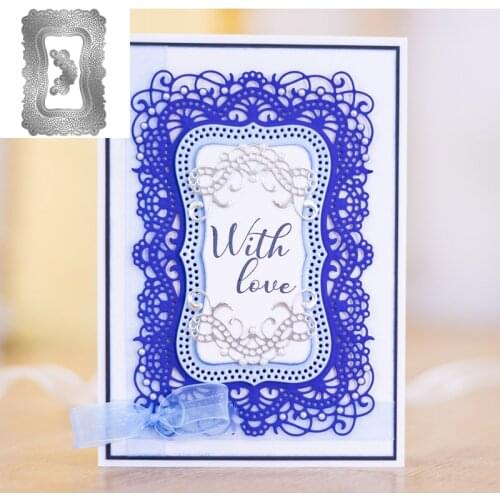 Intricate Flowers Border Frame Metal Cutting Dies Set for Crafts Album Paper Cards DIY Scrapbooking Making Template 2021 New