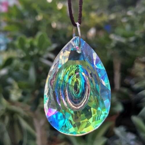 1pcs AB-Color Hanging Crystal Prism Suncatcher Chandelier Parts Rainbow Window Home Wedding Decoration Figurine DIY Accessories