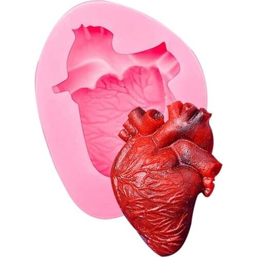 1Pcs Halloween Heart Mold Funny Silicone Mold Soap Molds 3d Christmas Silicon Cake Decoration Tools New Fashion