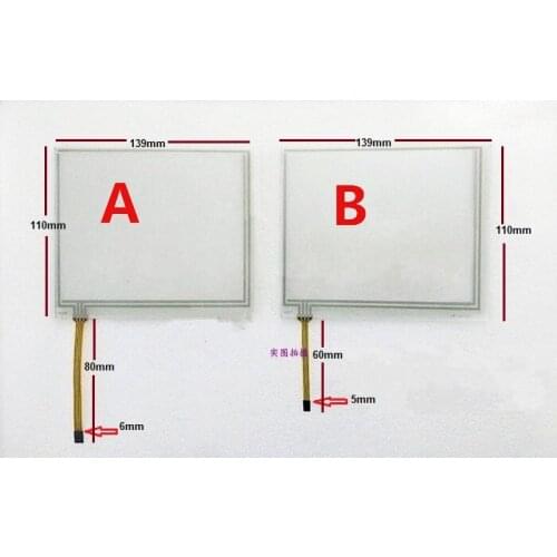 139*110 new 6 inch 6.1 Inch 4 wire resistive touch screen LCD screen industrial touch screen 139mm*110mm