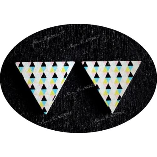 15 x 17mm Geometry Triangle Wood Laser Cut Cabochon beads to make DIY Rings, Earrings, Brooch, Necklace pendant