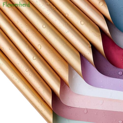 20pcs/lot 58*58cm Craft Paper DIY Flower Bouquet Wrapping Paper Double Side Two-color Waterproof Thickening Gift Packaging Paper