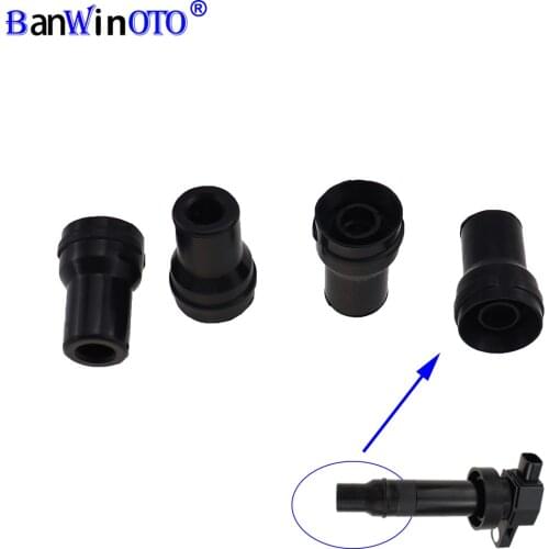27301-2B010 4pcs/set Spark Plug Cap Connector Ignition Coil Rubber For Kia Soul for Hyundai Accent Avante Kia Rio 273012B010