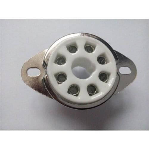 7pcs Ceramic tube socket GZC8-Y-3 Silver plated electronic outlet for KT88 6550 EL34 274b
