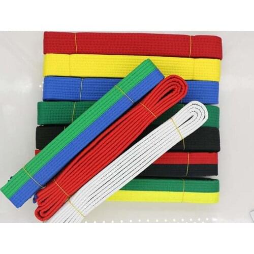 Free shipping standard Taekwondo road with divisa level belt taekwondo belt tkd belt Martial Arts Karate belts Judo 2.6M