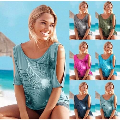 Blusas Femininas Fashion Women Summer T shirt Loose Tops Print Short Sleeve T-shirt Casual Ladies T shirt H317