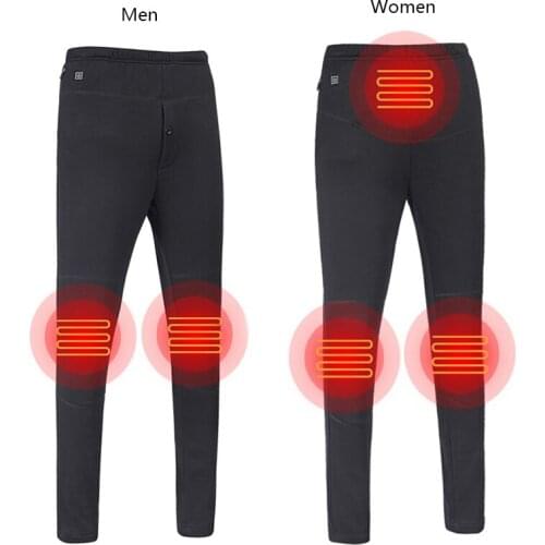 New Men Women Hiking Heating Warm Pants Camping Climbing Fishing Heated Pants Outdoor Wear-resisting Elastic Trousers