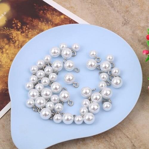 50pcs Imitation Pearl Beads Charms Pendant DIY Jewelry DIY Making Accessories