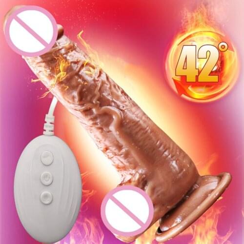 CPWD Automatic Swing Heating Huge Realistic Dildo Vibrator Machine Peristalsis Penis Vibrator Sex Products Adult Toys For Women