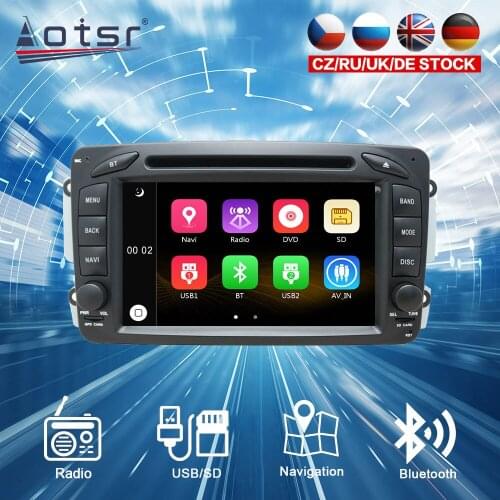 For Mercedes-Benz CLK/ W209 W203 Vito 1998+ Wince 6.0 CD DVD Player Single DIN 7 Inch GPS Navigation Player BT in-Dash Radio