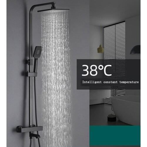 Shower Faucet Set Shower System Bathroom Handheld Shower Head Intelligent Thermostatic Shower Set Household Pressurized Nozzle