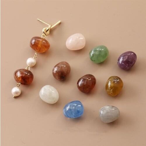 Diy jewelry making 50pcs/lot color print geoemtry irregular Straight hole beads fit earring/bracelet accessory