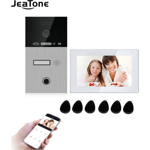 New WiFi IP Video Door Phone Intercom System Tuya Smart App Remote Unlock Code Keypad+RFIC Card+Fingerprint Home Access Control