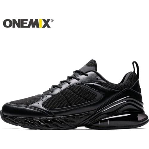 ONEMIX Running Shoes Men Breathable Training Sneakers Air Cushion Outdoor Shock Damping Women Sport Shoes Lace Up Jogging Shoes