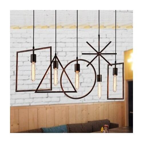 Loft Style Iron Droplight Edison LED Pendant Light Fixtures Vintage Industrial Lighting For Dining Room Antique Hanging Lamp