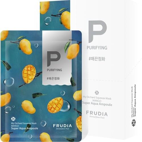Facial Mask [10ea] - Mango Frudia, тени, маска, корейская косметика, патчи для глаз, бальзам для губ, патчи, маска, уходзакожей