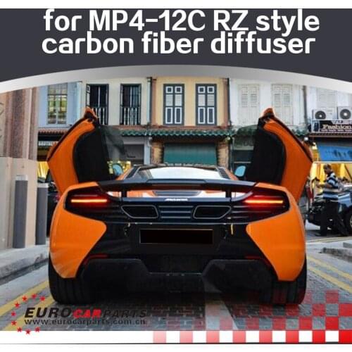 MP4-12C diffuser fit for McLar MP4-12C to RZ style carbon fiber rear diffuser
