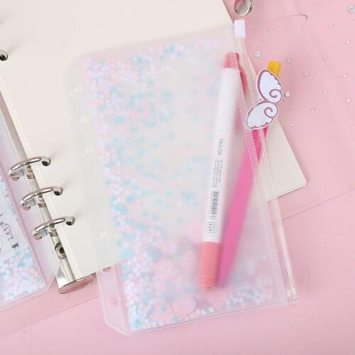 N24 n72 Collection Case, Journal Travel Lovely Accessory w16 Multicolor Stars PVC Zip Pouch Name Cards A5 A6 Notebook