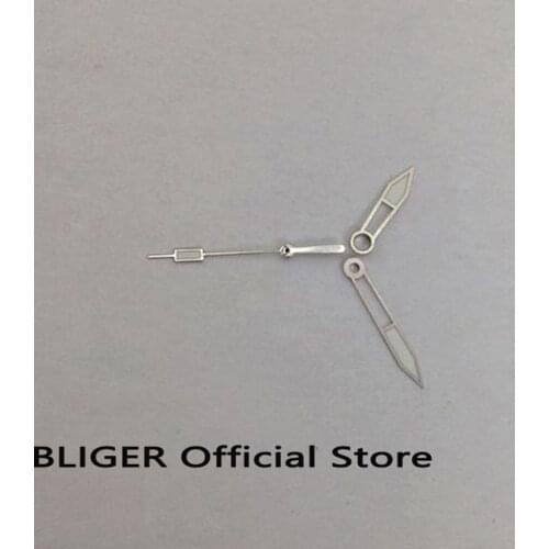 BLIGER A set Silver color edge luminous Watch Hand fit for ETA 2824 2836 Automatic Movement H39