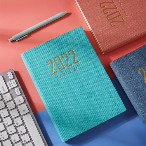 2021 New 2022 A5 Notebook 365 Days Notepad Daily Weekly Monthly Agenda Planner Notebooks Stationery Office School Supplies