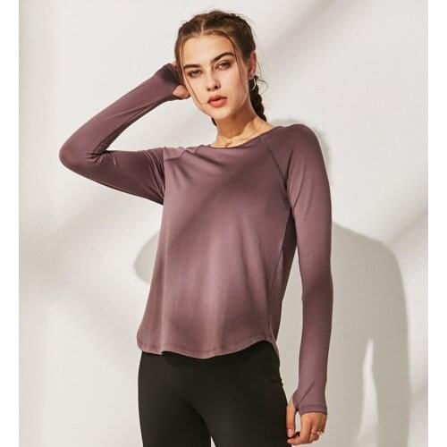 New Sports Workout Tops Womens Slim Gym Yoga Shirts Long Sleeve Quick Dry Autumn Running Fitness Tennis Training T-shirts