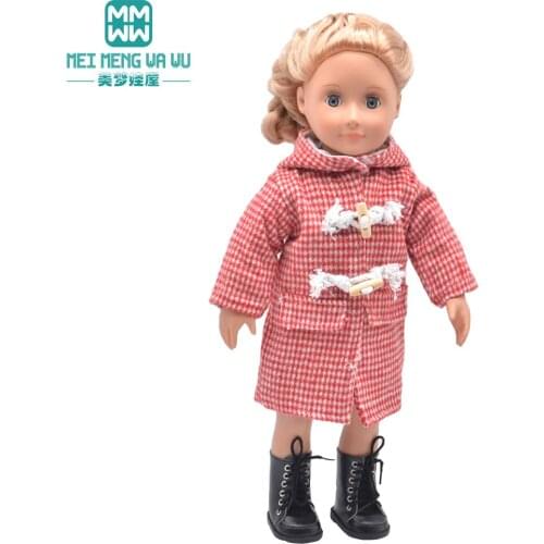 Clothes for doll fit 45 cm American doll accessories Fashion woolen windbreaker, coat Girls gift