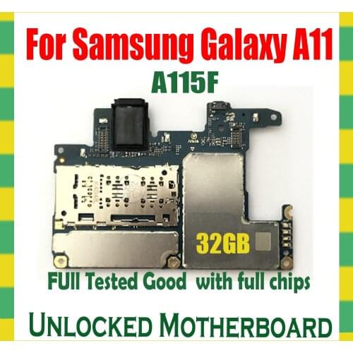 Original Motherboard For Samsung Galaxy A11 Mainboard A115F unlocked full Chips Logic Board unlock