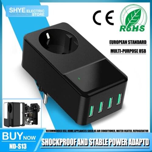 Socket Adapter Flame-Retardant High Temperature Business Trip Anti-Leakage Protection Plug