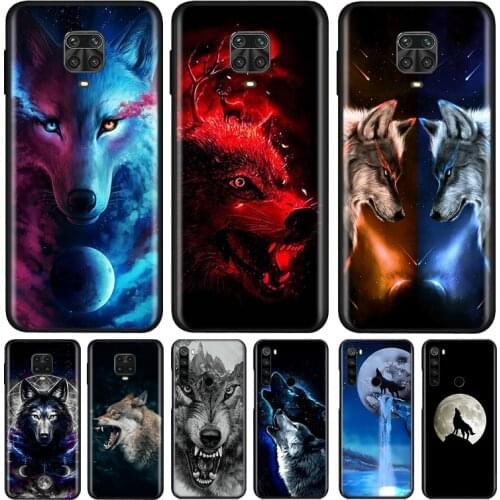 Moon Roaring Wolf Silicone Cover For Xiaomi Redmi Note 9 9A 9C 9S Pro Max 8T 8 7 6 5 Pro 5A 4X 4 Prime Phone Case