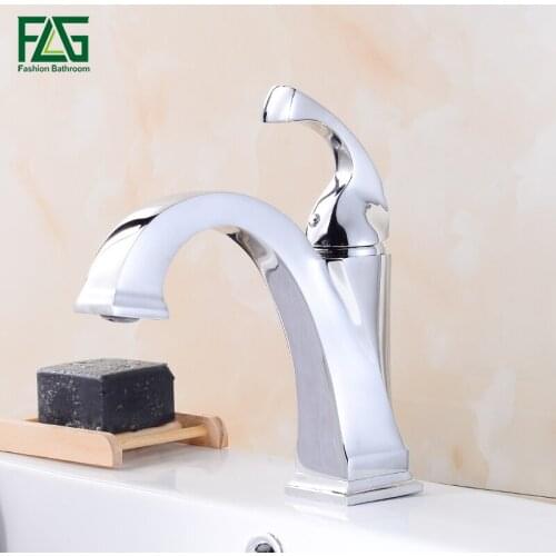 FLG Bathroom Mixer Tap Chrome Oil Rubbed Bronze Color Brass Faucet Single Handle Sink Bath Mixer Taps Hot And Cold Basin Faucet