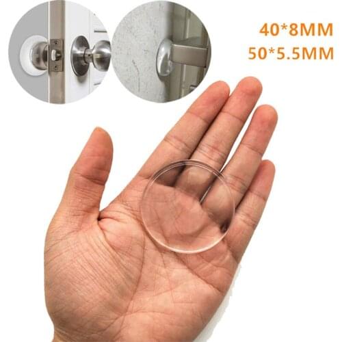 1/6Pcs Transparent Wall Protector Soft Silicone Door Handle Bumper Non-slip Mute Round Self-adhesive Security Doors Stop Muffler