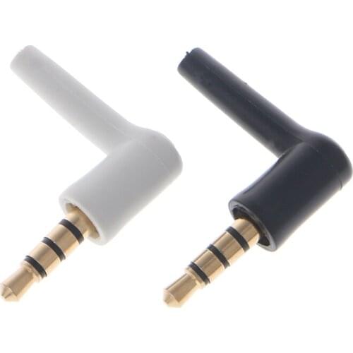 10 Pcs Gold Plated 3 Pole 3.5mm 90° Male Stereo Headphone Mini Jack Plug Audio