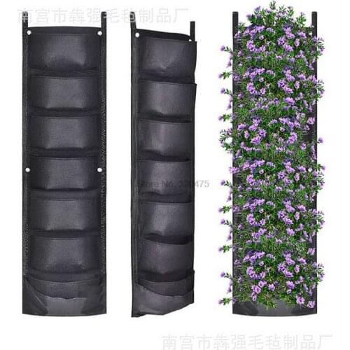 100pcs Vertical Hanging Garden Waterproof Wall Planter Hanging Flowerpot Bag Multi-mouth Container For Garden Home Decoration
