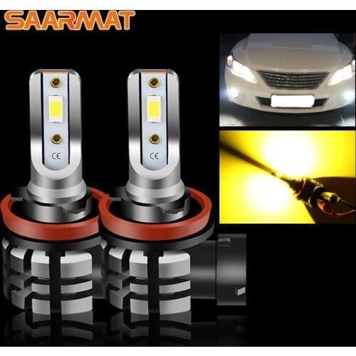 2PCS Plug and play H8 H11 Fog Lamps 9005 9006 LED Bulb For TOYOTA Corolla camry Avensis landcruiser CHR Yaris Rav4 Auris Prius