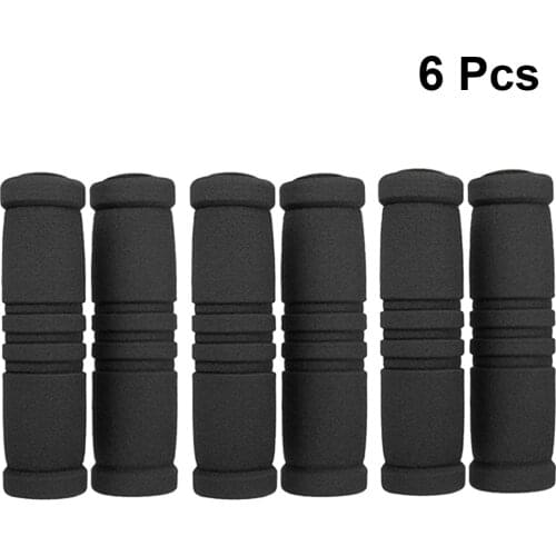 3 Pairs Mountain Bike Handlebar Grips Cover Anti-Slip Handlebar Cover Hand Grips Cover With Plug (Black/Blue/Red, Each 1 Pair)