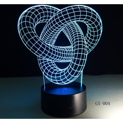 3D LED Lamp Light USB Abstract Night light Colorful lava lamp for Wedding Decor Innovative Christmas Home Gift Present GX-004