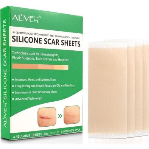 4 Sheets Silicone Scar Sheets Care Gel Sheet Removal Tape Sticker Q0KD