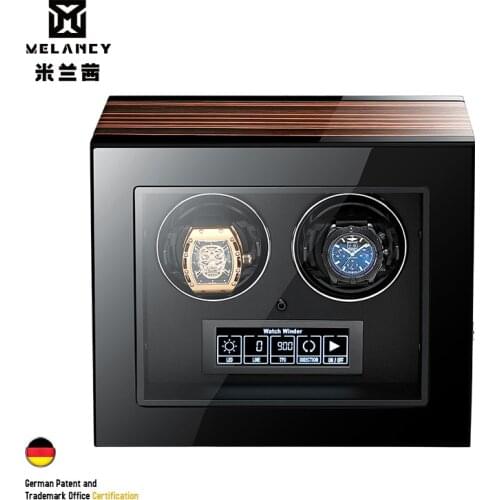Automatic Watch Winder Box Case Holder 2 Mechanical Watches Display Organizer EU/US/AU/UK Plug Motor Shaker