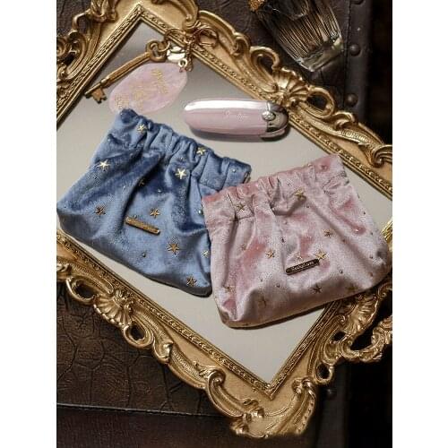 Velvet Cosmetic Bag Girl Mini Lipstick Bag Women Beauty Case Makeup Pouch Sanitary Pads Bags Case Small Make Up Organizer Bag